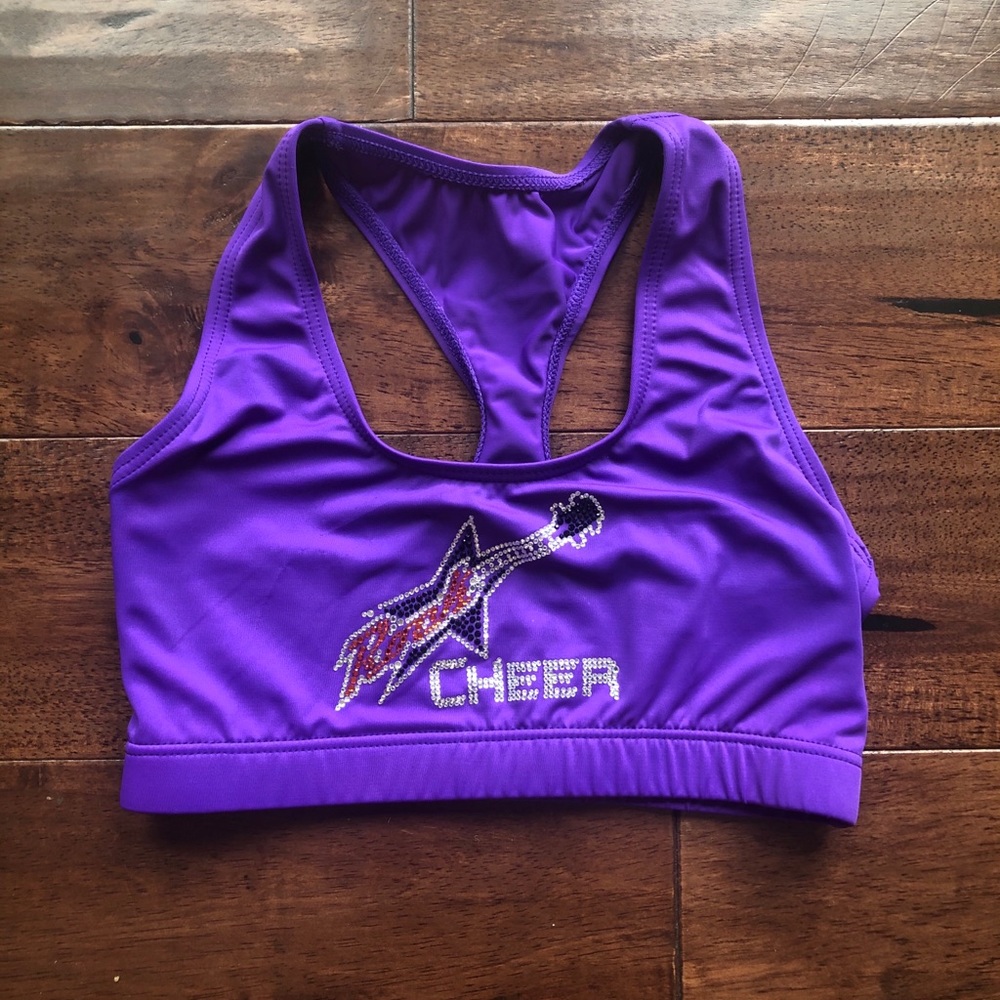 Rockstar Cheer Rhinestone Sports Bra